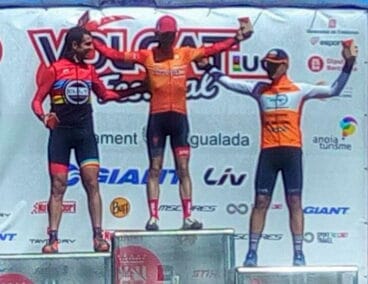 Alejandro Seguí en el podio del Volcat de Igualada