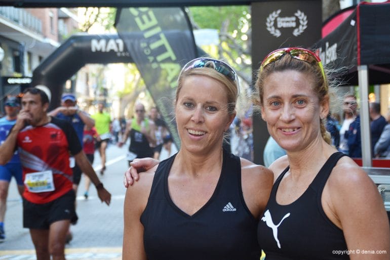 Carmen Medina tras entrar en meta
