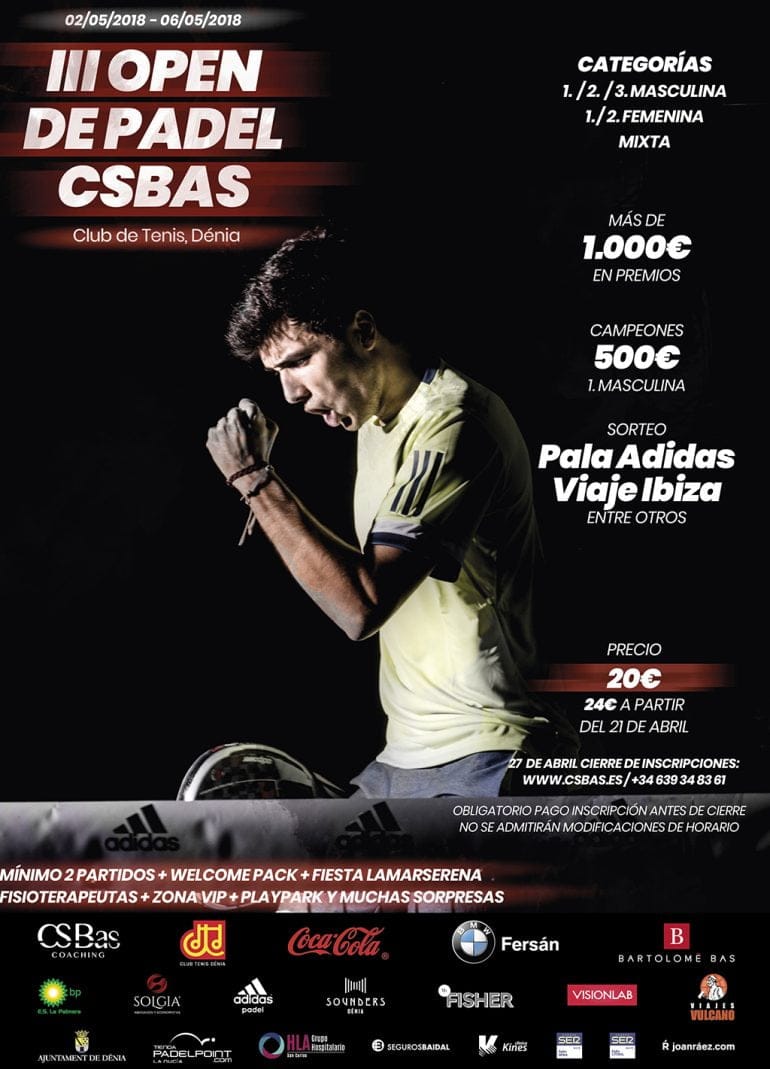 Cartel III Open Padel CSBas Denia2