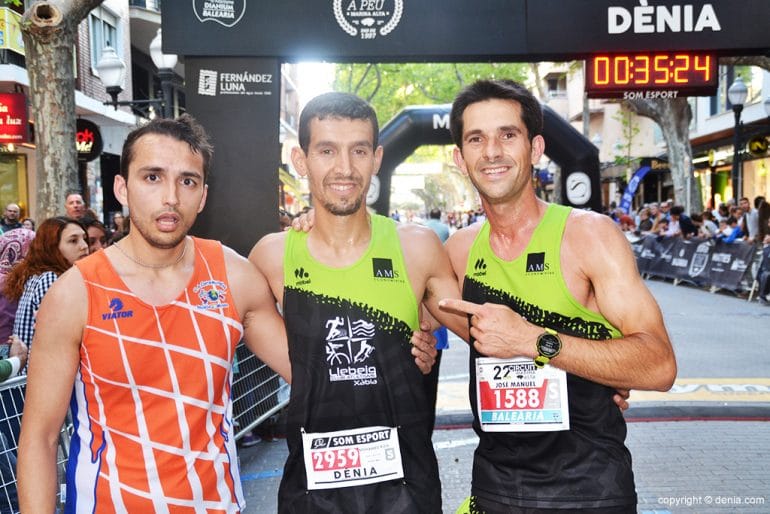 Los tres primeros clasificados
