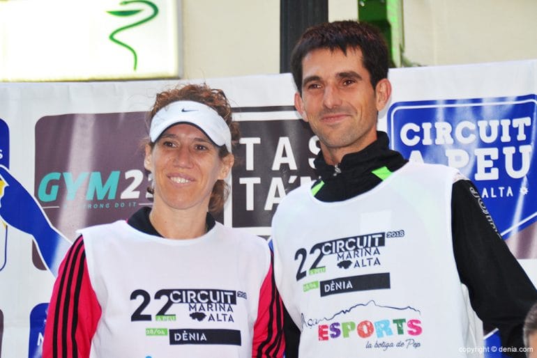 Podio lideres del Circuit a Peu Marina Alta