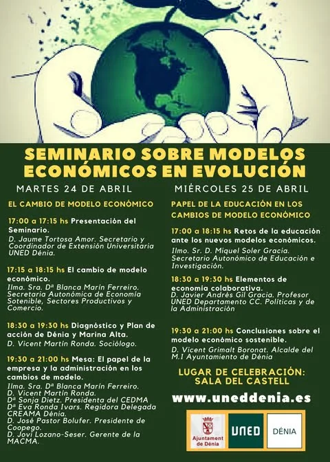 La UNED de Dénia celebra un seminario sobre Modelos Económicos en Evolución 1 seminario modelos economicos