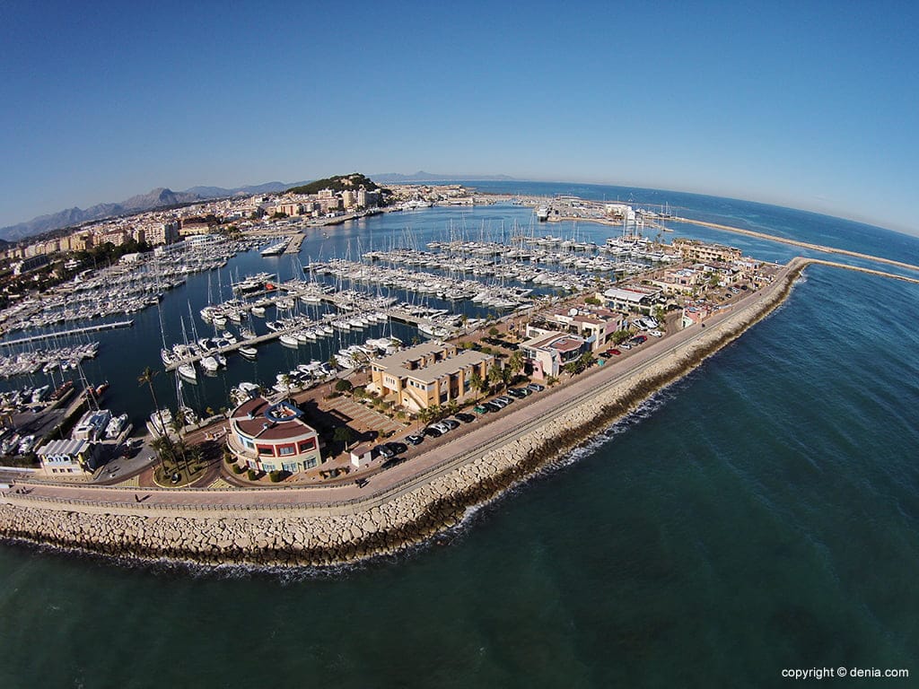 vista aerea de marina de denia