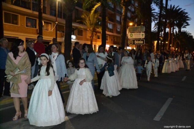 31 procesion de los desamparados denia 2018 ninos de comunion