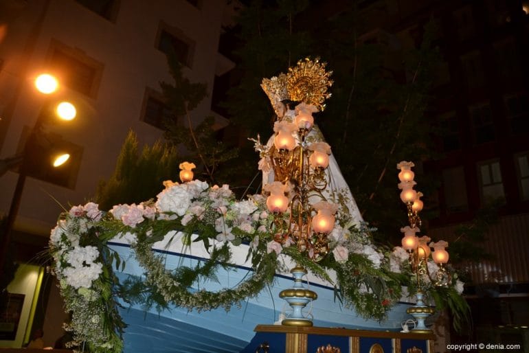 Procesión de los Desamparados Dénia 2018 - imagen de la Virgen