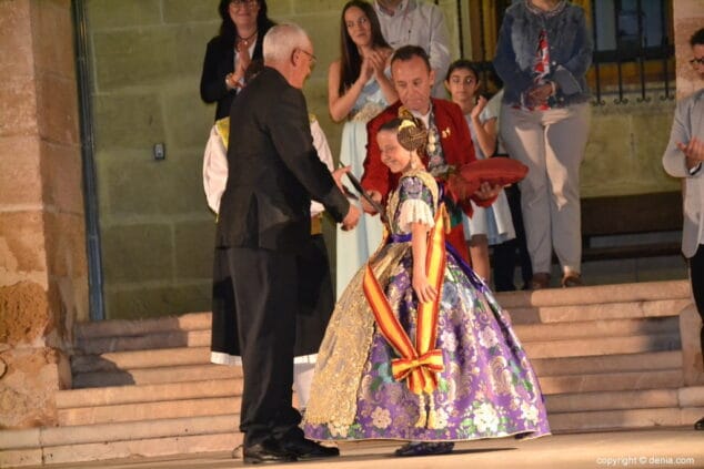 49 eleccion falleras mayores de denia 2019 imposicion de banda a neus suarez femenia