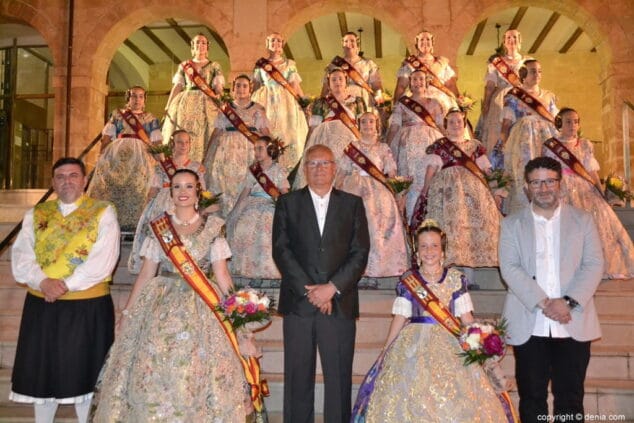 63 eleccion falleras mayores de denia 2019 con sus cortes de honor