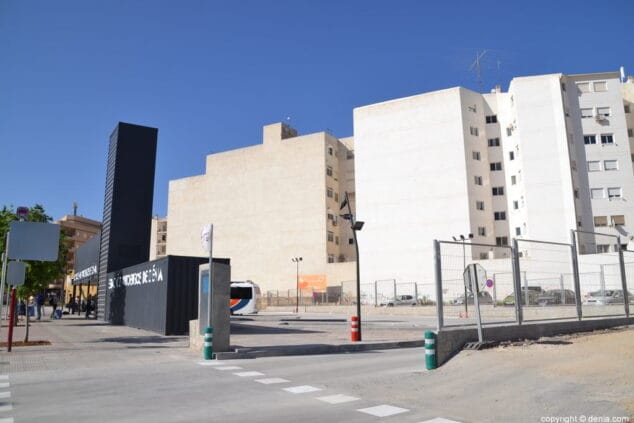 acceso de los autobuses a la nueva estacion de denia