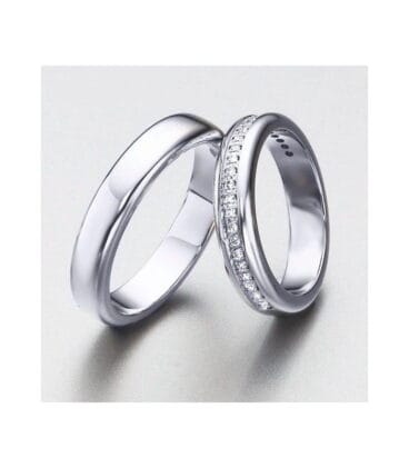 Alianzas aniversario oro blanco brillantes Joyería-Relojería Bonilla y Argent Showroom