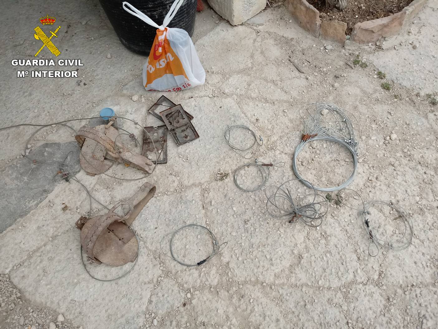 cebos de caza incautados