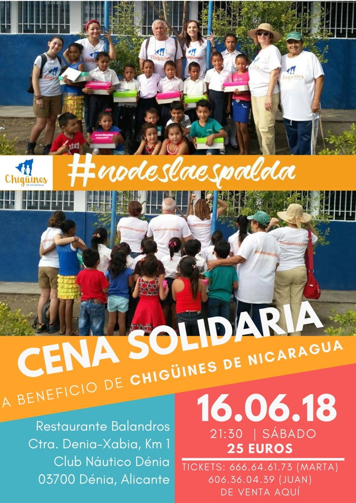 Cena Solidaria Chigüines de Nicaragua en Dénia