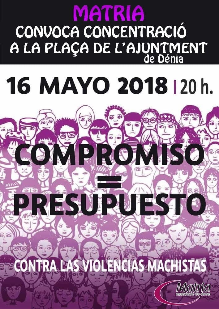 Matria, Associació de Dones, se concentra para exigir más medidas contra las violencias machistas 1 concentracion de la asociacion matria en denia