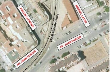 Emplazamiento de las obras del paso a nivel