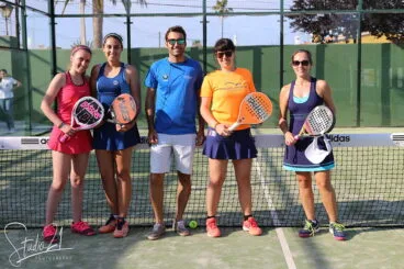 Parejas antes de disputar la final femenina