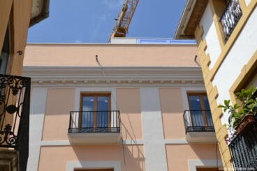 La casa de la calle San José vista desde la calle Cavallers