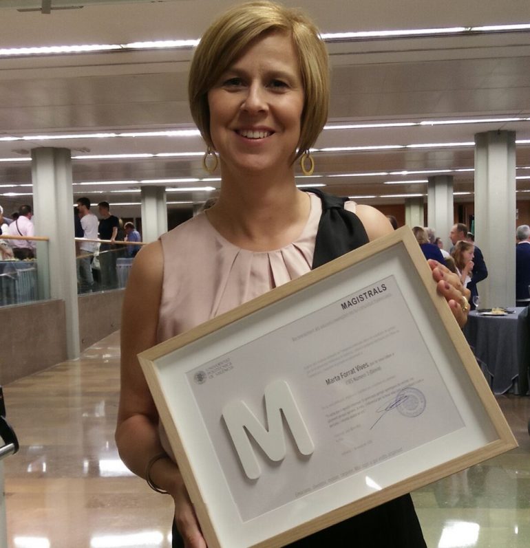 Marta Forrat Vives es premiada como Docente Ejemplar de la Comunitat Valenciana