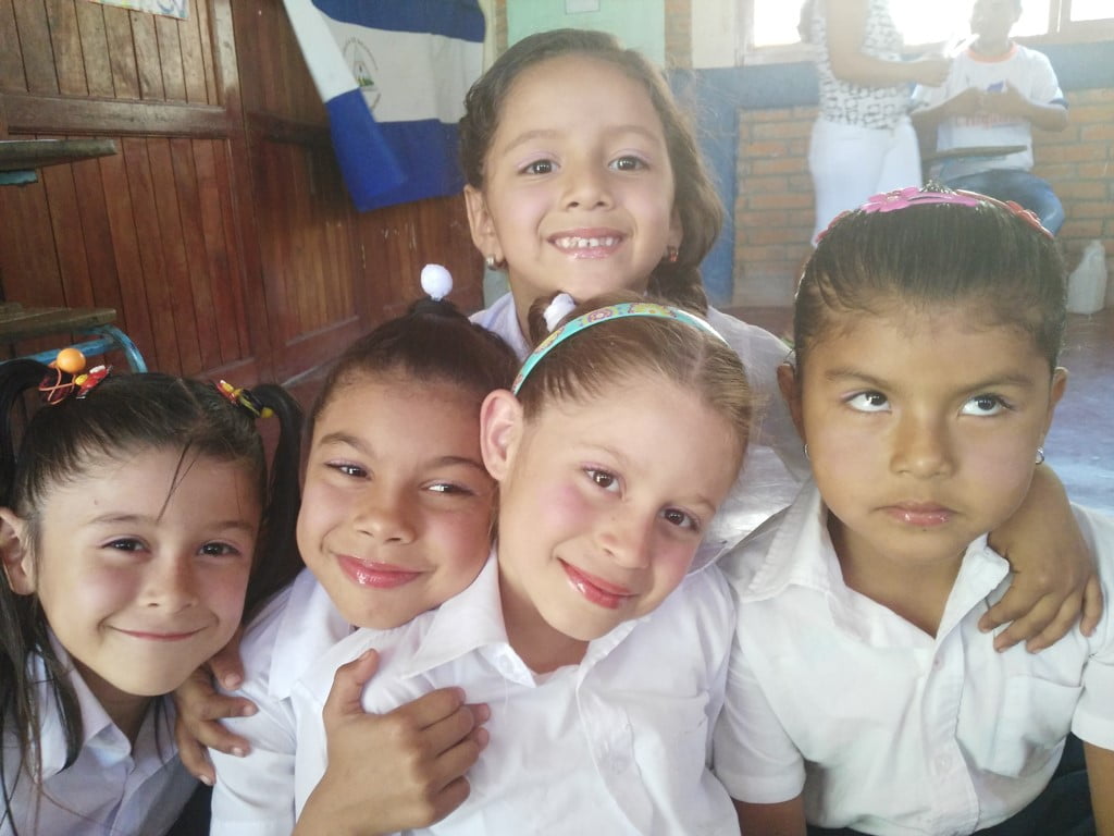Niñas de una comunidad rural de Nicaragua