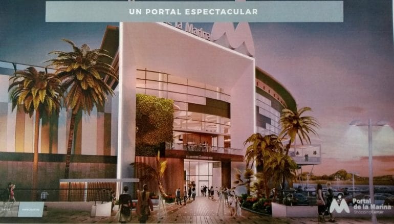 Nueva entrada al centro comercial Portal de la Marina