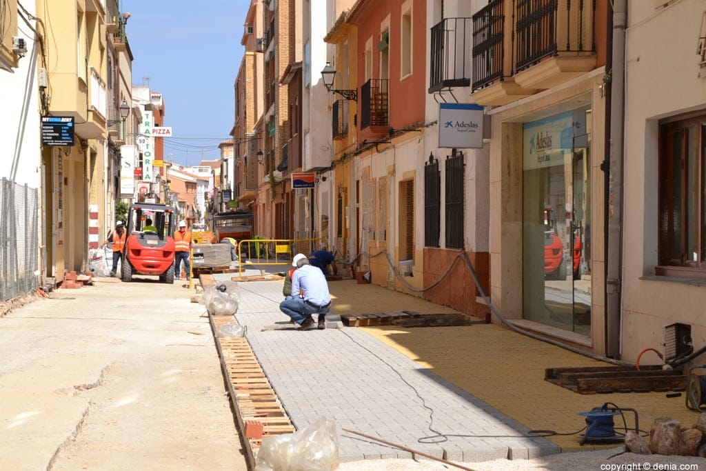 obras en la calle sandunga