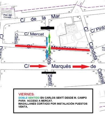 Plano de circulación los viernes
