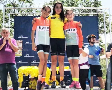 raquel perez en el podio