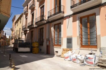 retirada de andamios de la calle mayor