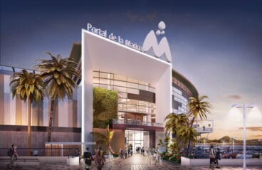 simulacion de las obras en el exterior de portal de la marina