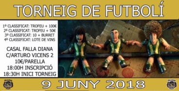 torneo de futbolin falla diana