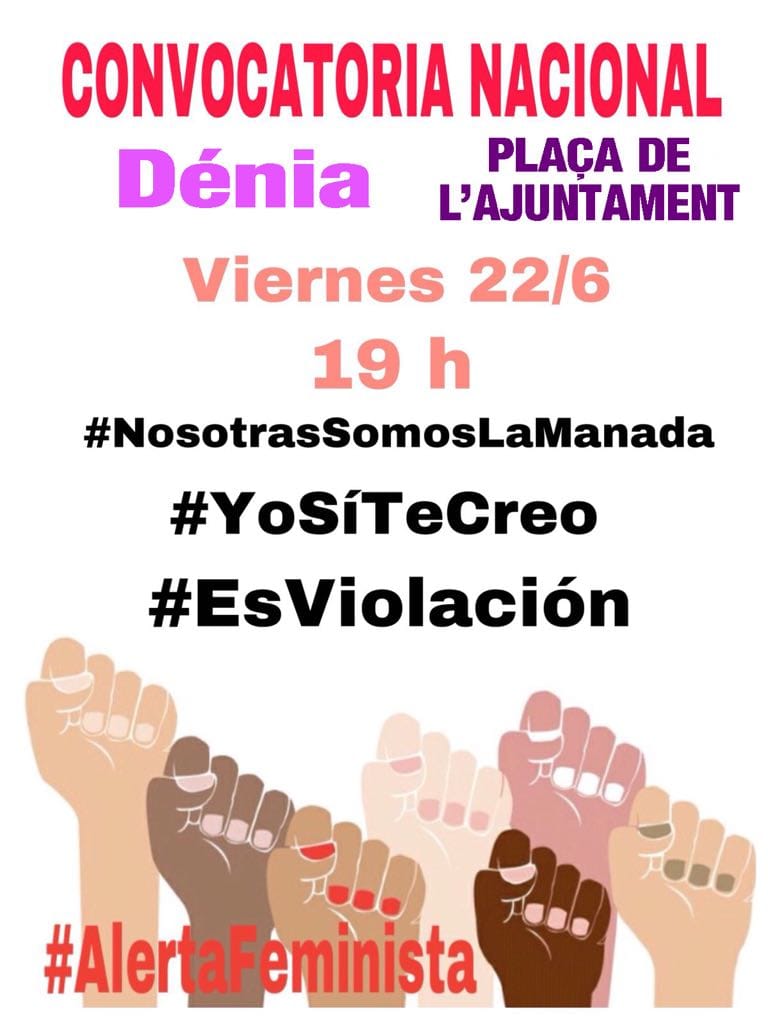 concentracion en denia contra la manada