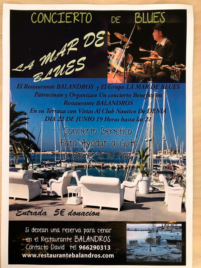 concierto benefico restaurante balandros