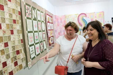 Cristina Morera en la exposición de fin de curso