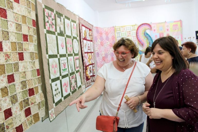 Cristina Morera en la exposición de fin de curso