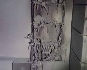 incendio de los contadores de un edificio