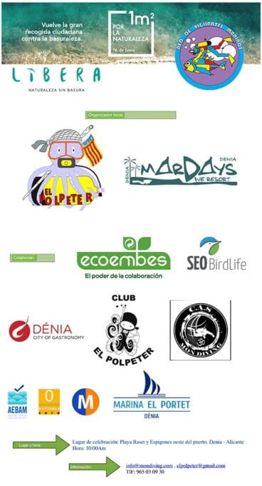 Limpieza de fondos marinos El Portet Dénia