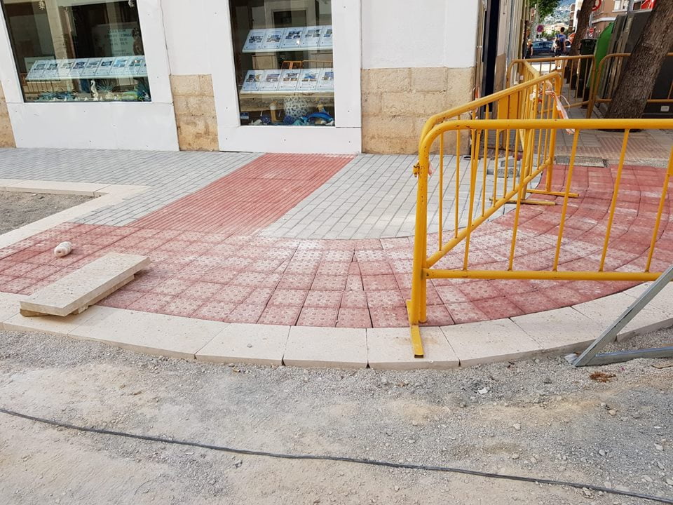 Obras de reurbanización de la calle Colón