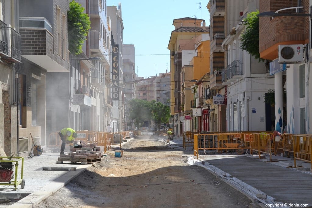 obras en la calle colon de denia