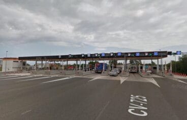 peaje de salida en la autopista de denia