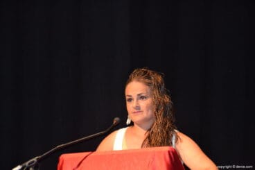 Veronica Teruel durante el acto