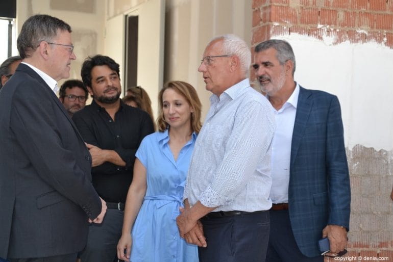 El president de la Generalitat visita las obras de la Lonja