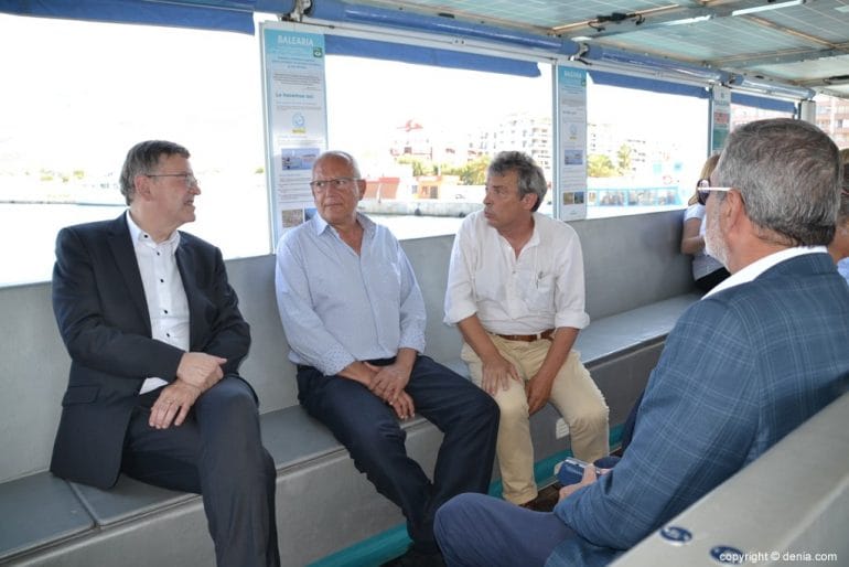 Ximo Puig y el alcalde de Dénia en La Panseta