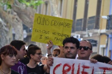 Manifestación antitaurina en Dénia – Protestas