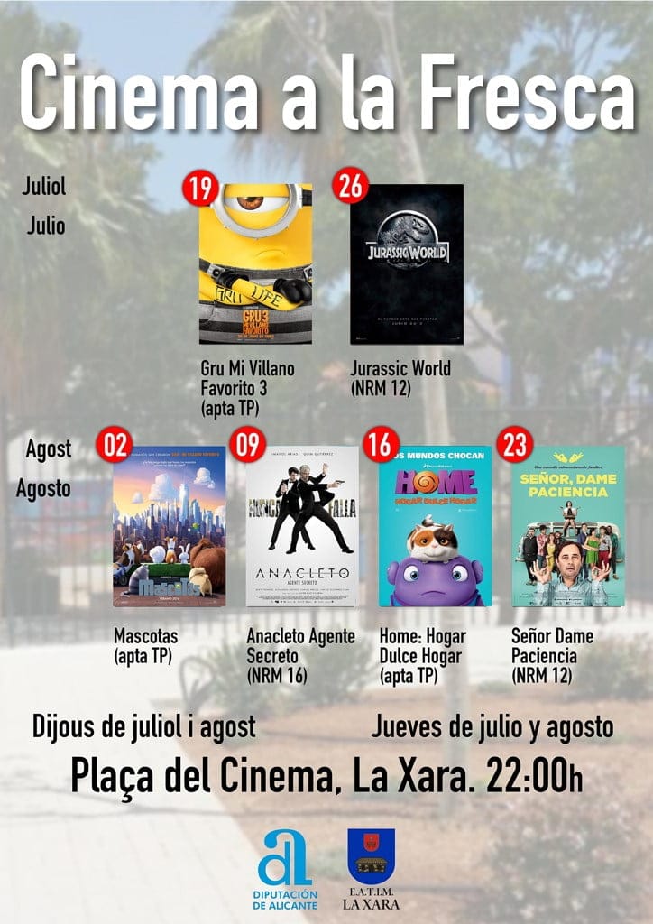 cinema a la fresca la xara 2018