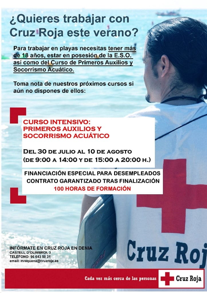 curso de primeros auxilios en cruz roja denia