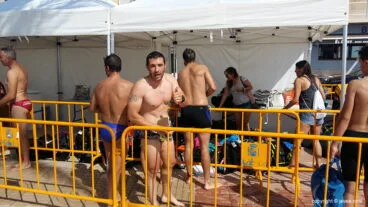 David Ribes salundando ya en meta
