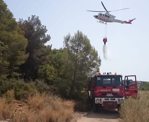 extincion de un incendio en el montgo