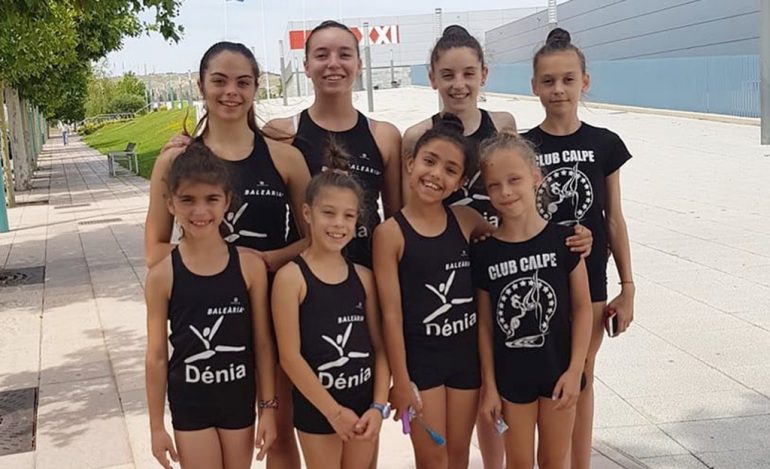 gimnastas Club Dénia y Club Calpe  en el Nacional de Clubes 2018 en Zaragoza