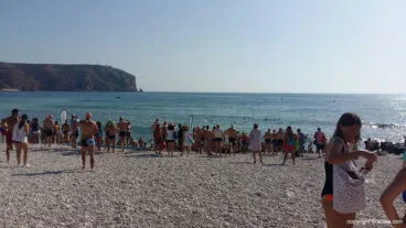 Gran ambien en la salida Travesía a nado Xàbia