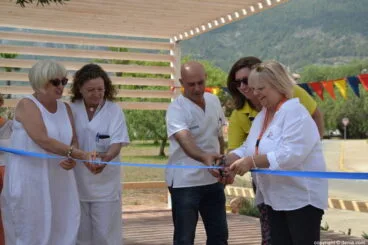 Inauguración de la pérgola donada al La Pedrera