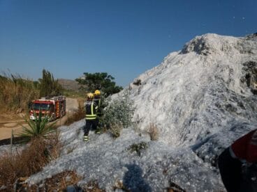 incendio en la planta de compostaje dianense