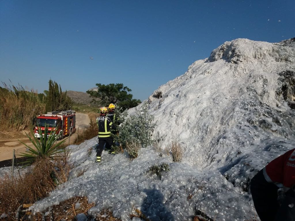 incendio en la planta de compostaje dianense